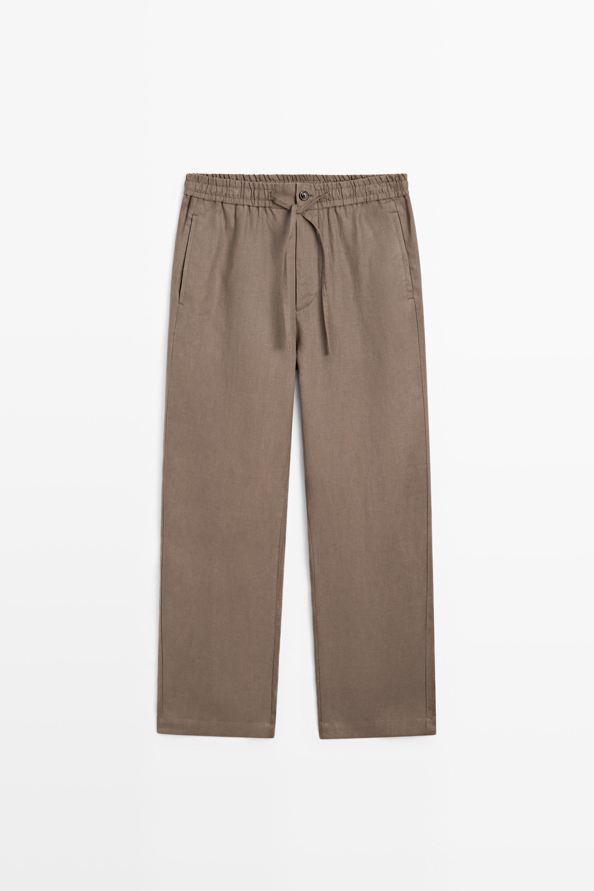 100% linen relaxed fit pants
